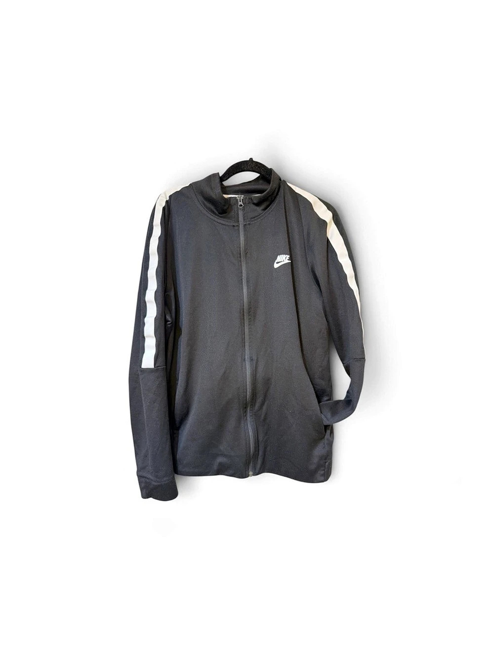 Nike Men's Color Block Track Jacket in Black & White Size XL